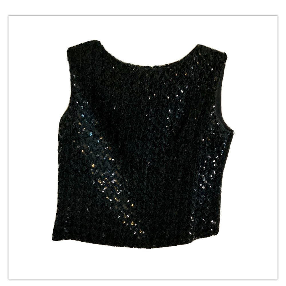 Vintage Sequin Cropped Top